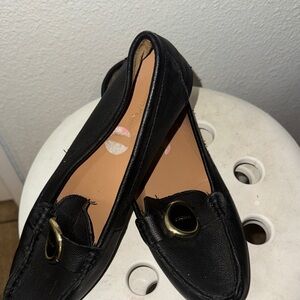 Calvin Klein Black Loafers with Gold Accent